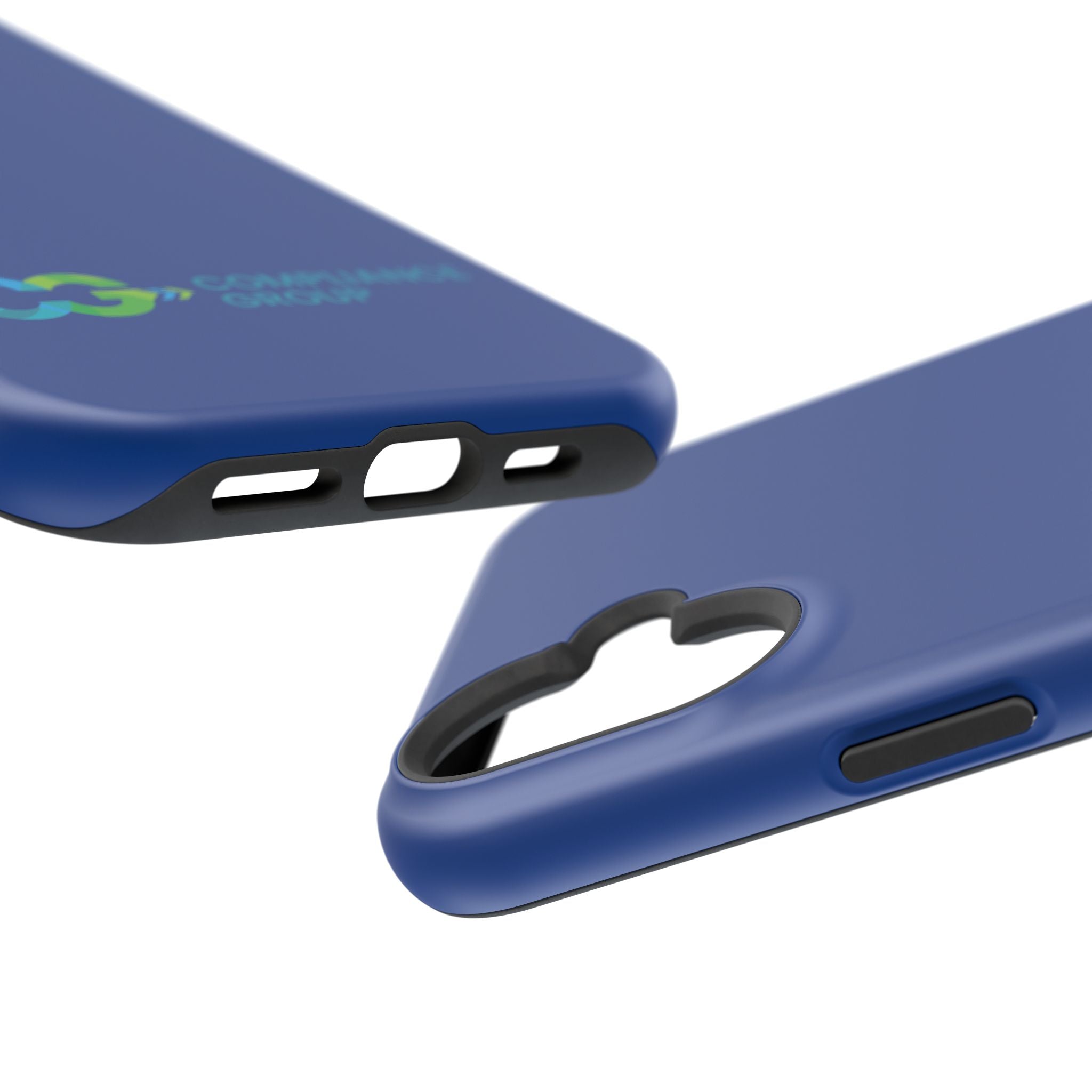 Impact-Resistant Phone Case — Navy with Compliance Group Logo