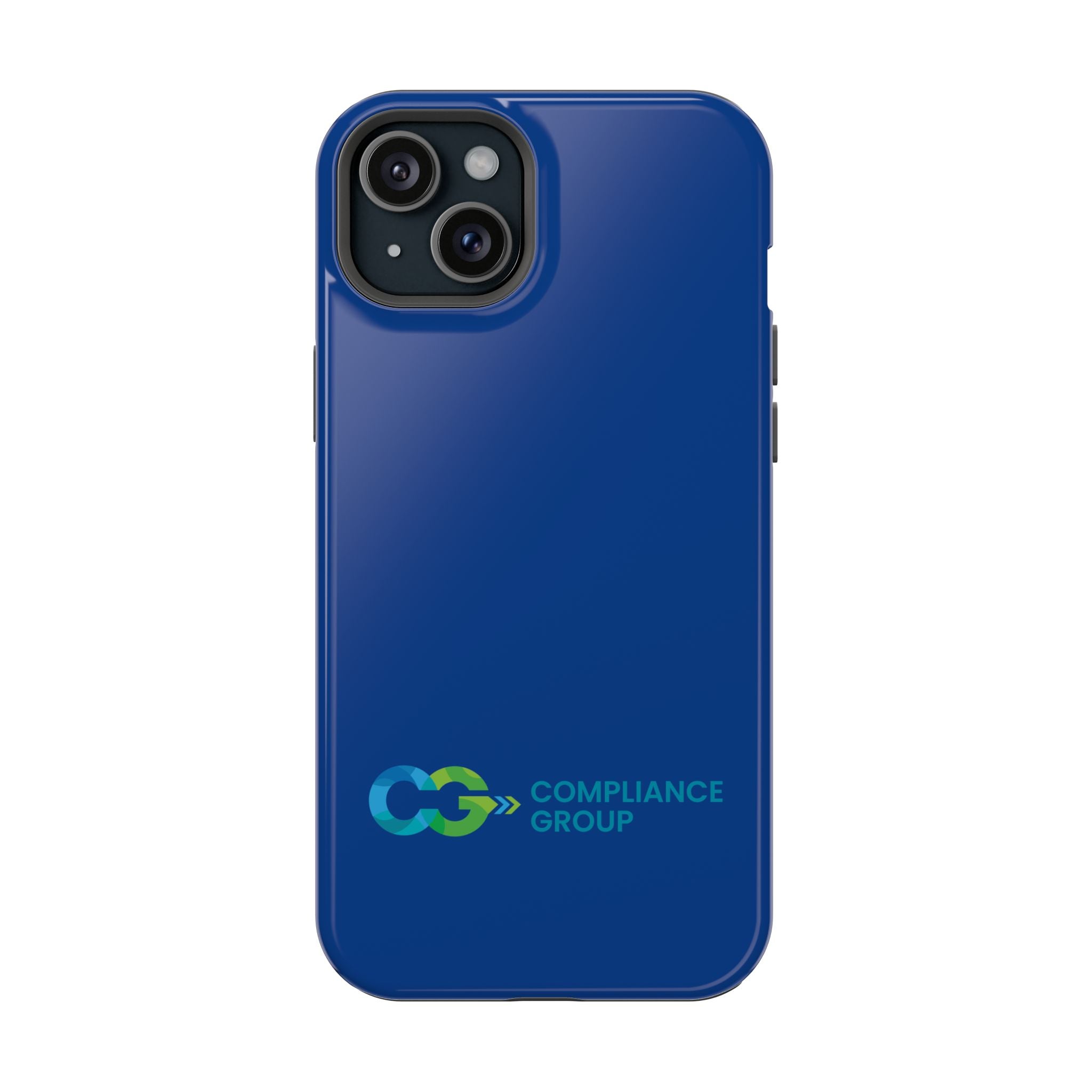 Impact-Resistant Phone Case — Navy with Compliance Group Logo