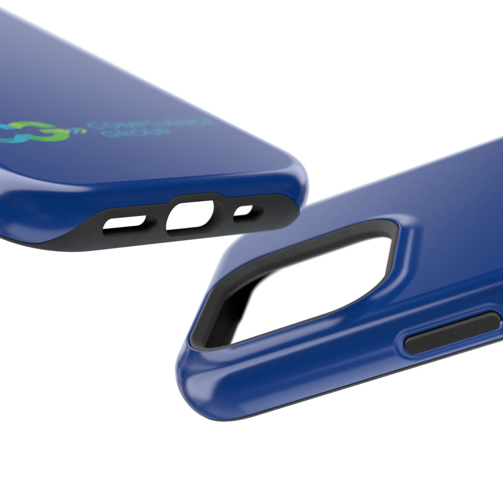 Impact-Resistant Phone Case — Navy with Compliance Group Logo