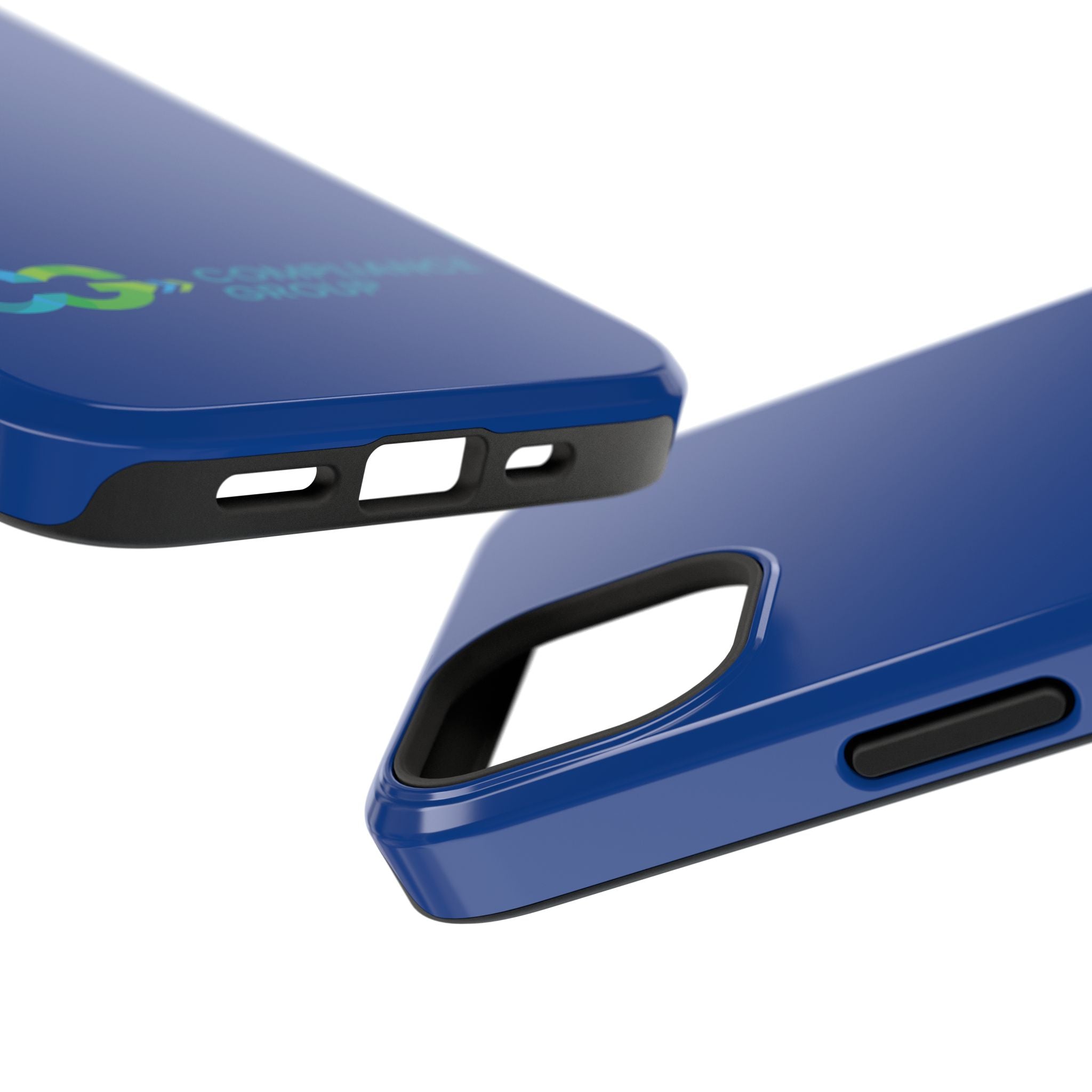 Impact-Resistant Phone Case — Navy with Compliance Group Logo