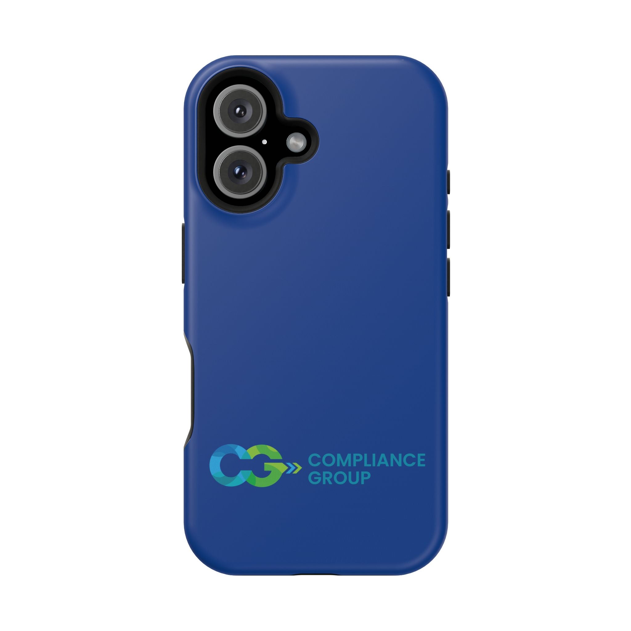 Impact-Resistant Phone Case — Navy with Compliance Group Logo