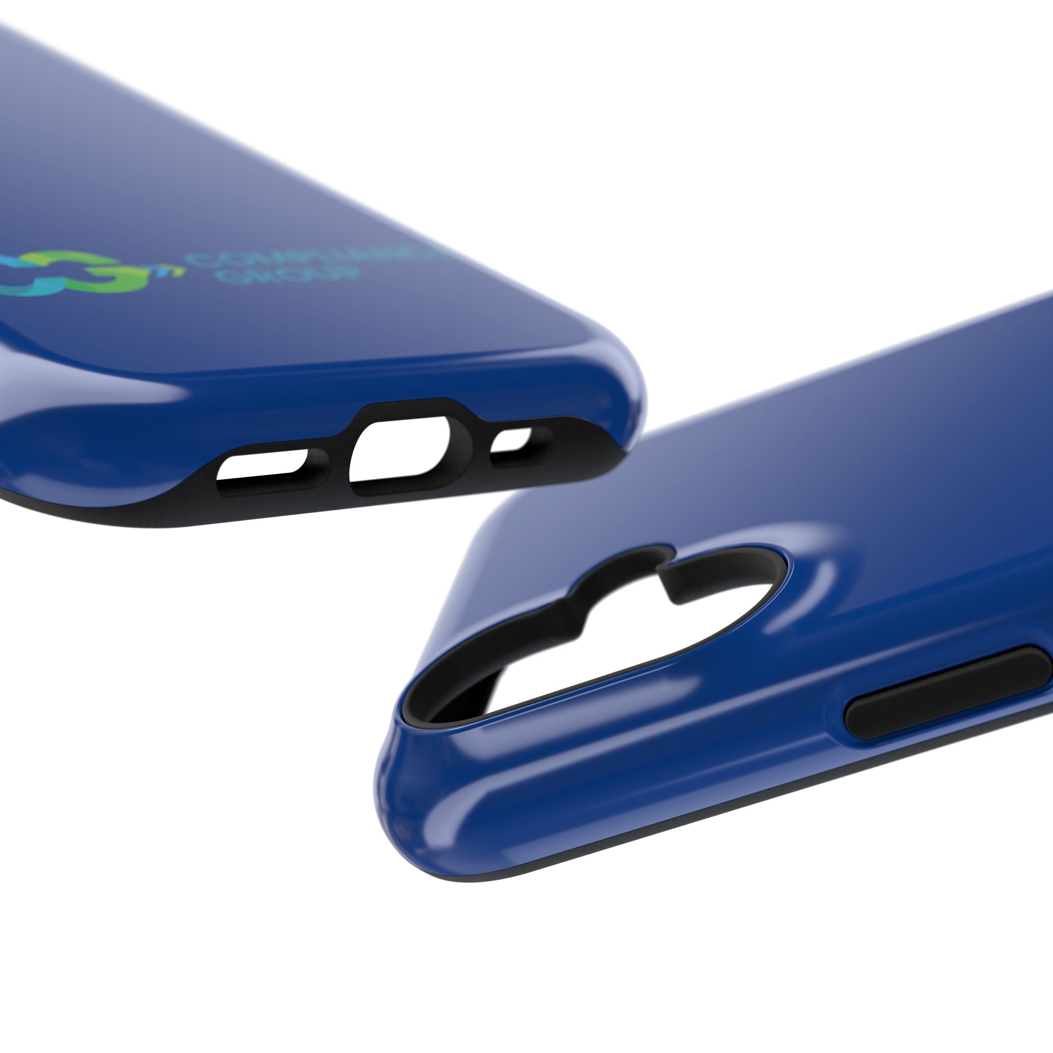 Impact-Resistant Phone Case — Navy with Compliance Group Logo