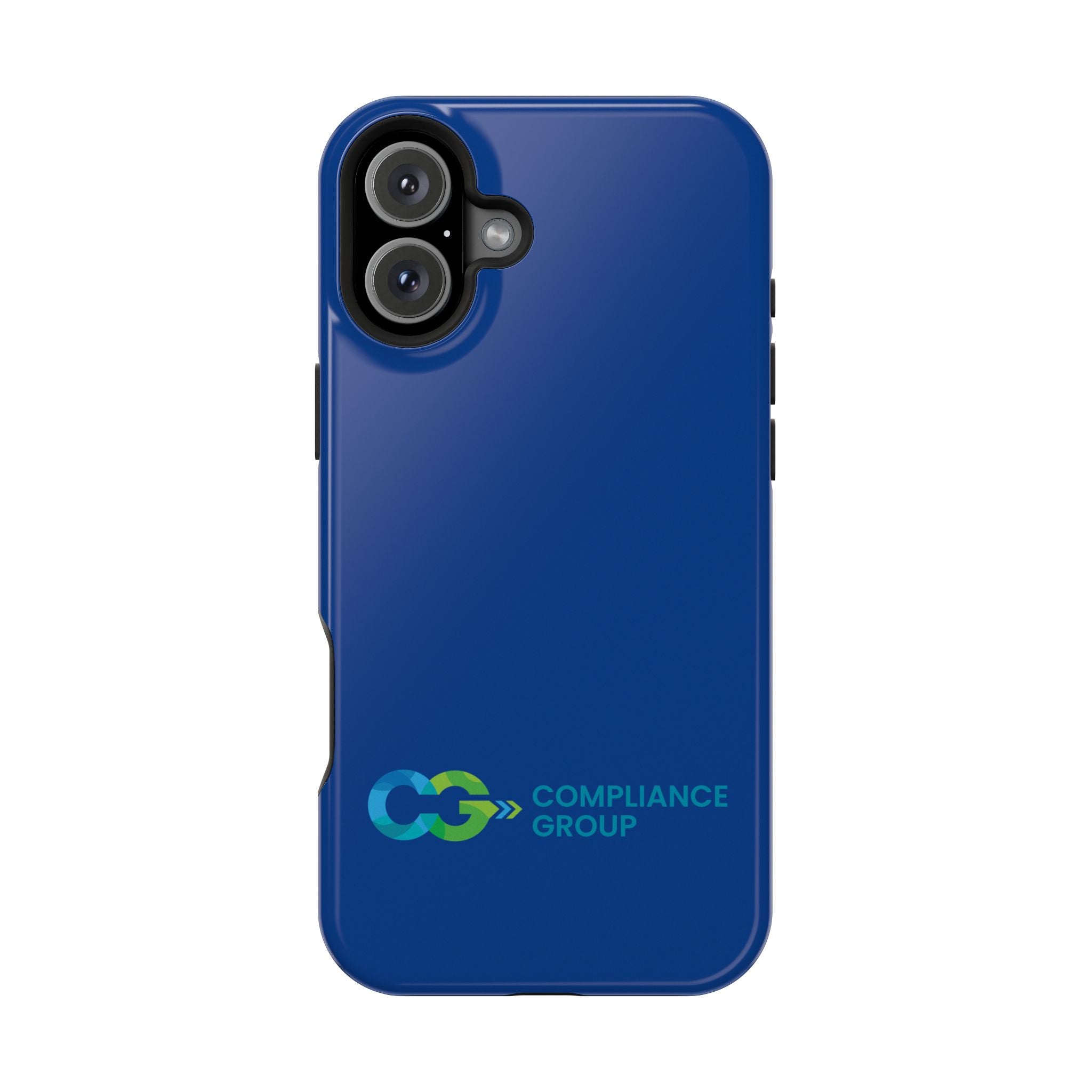 Impact-Resistant Phone Case — Navy with Compliance Group Logo