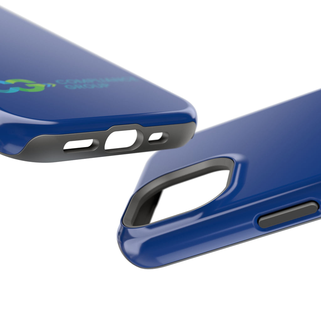 Impact-Resistant Phone Case — Navy with Compliance Group Logo