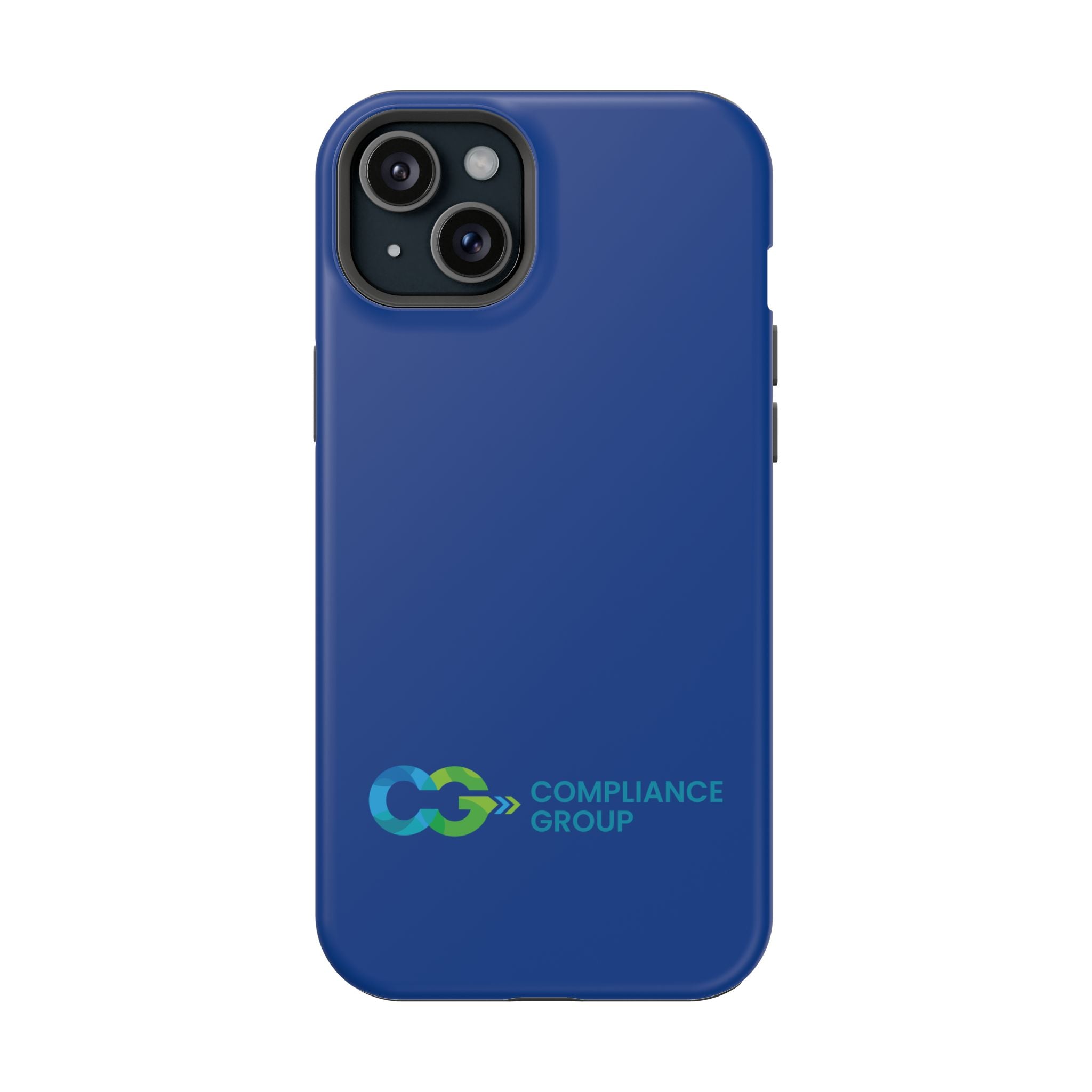 Impact-Resistant Phone Case — Navy with Compliance Group Logo
