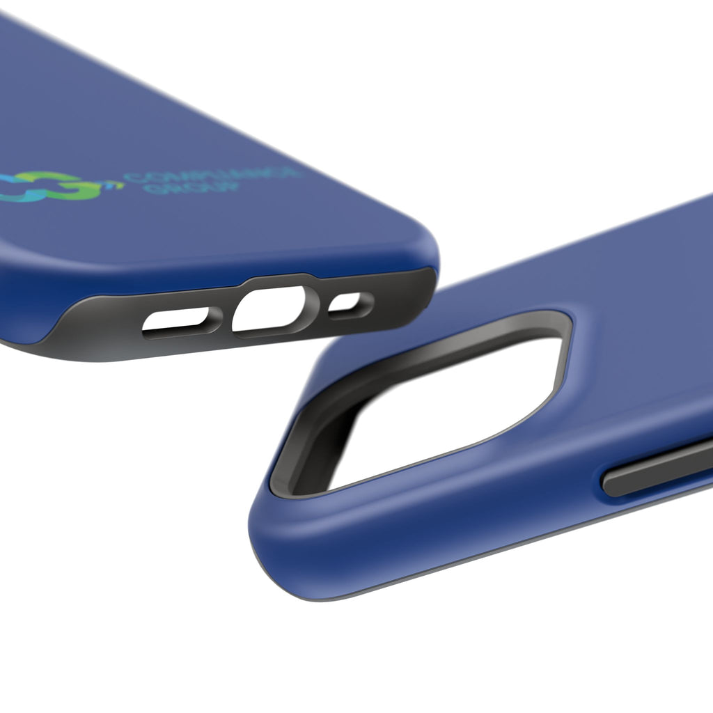 Impact-Resistant Phone Case — Navy with Compliance Group Logo