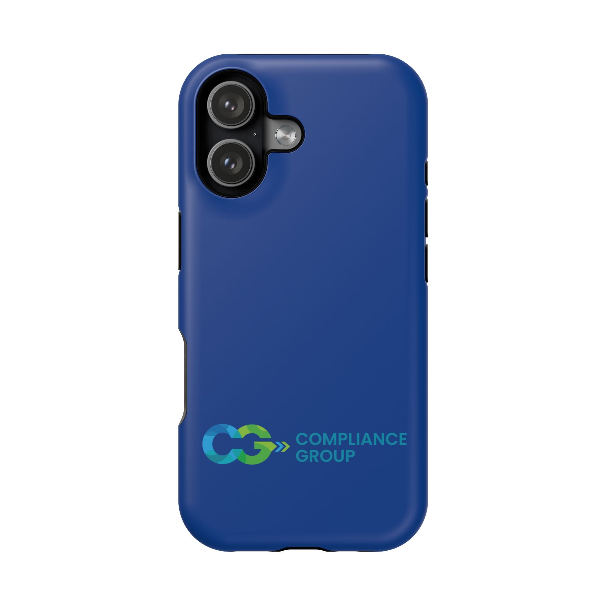 Impact-Resistant Phone Case — Navy with Compliance Group Logo
