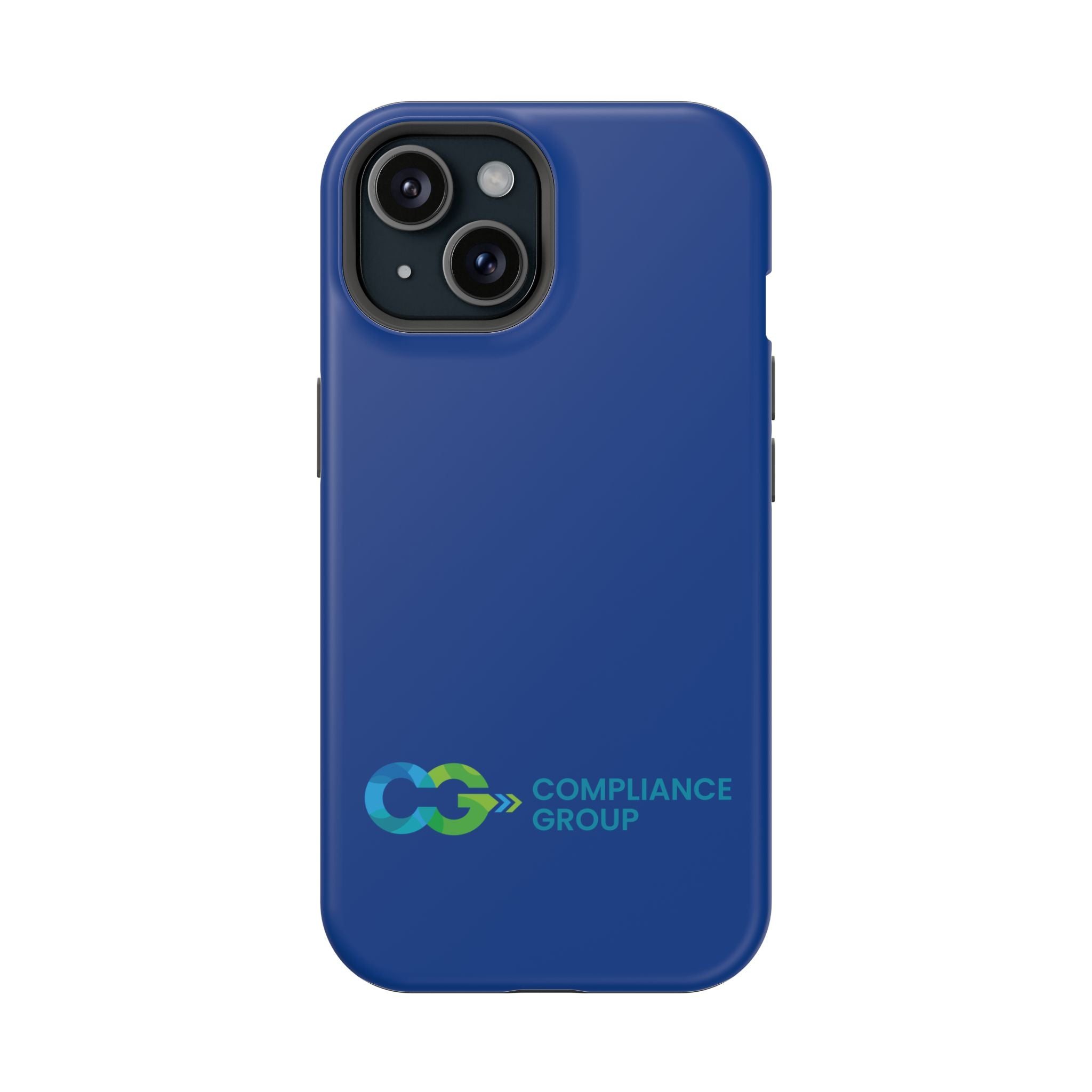 Impact-Resistant Phone Case — Navy with Compliance Group Logo