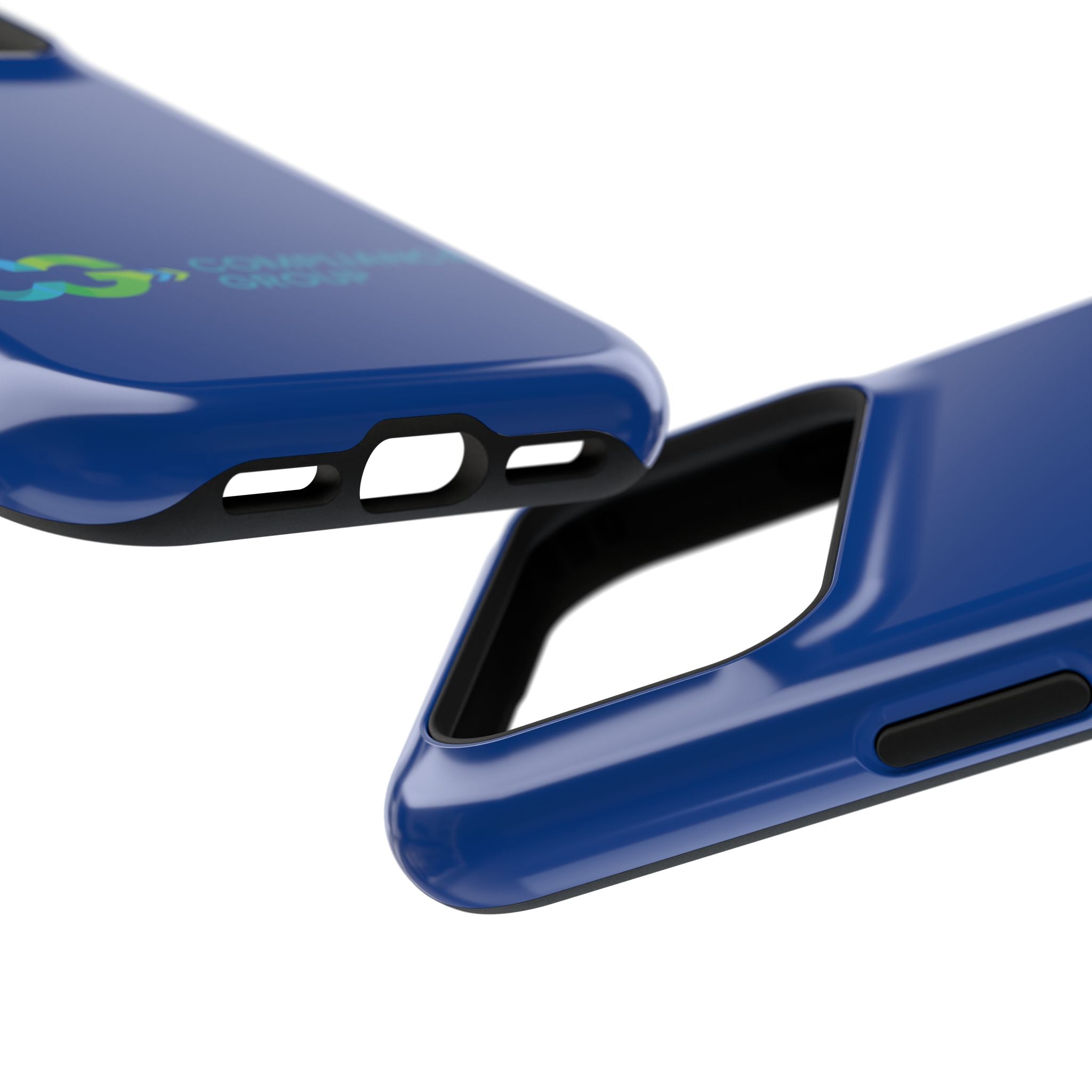 Impact-Resistant Phone Case — Navy with Compliance Group Logo