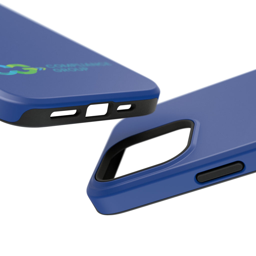 Impact-Resistant Phone Case — Navy with Compliance Group Logo