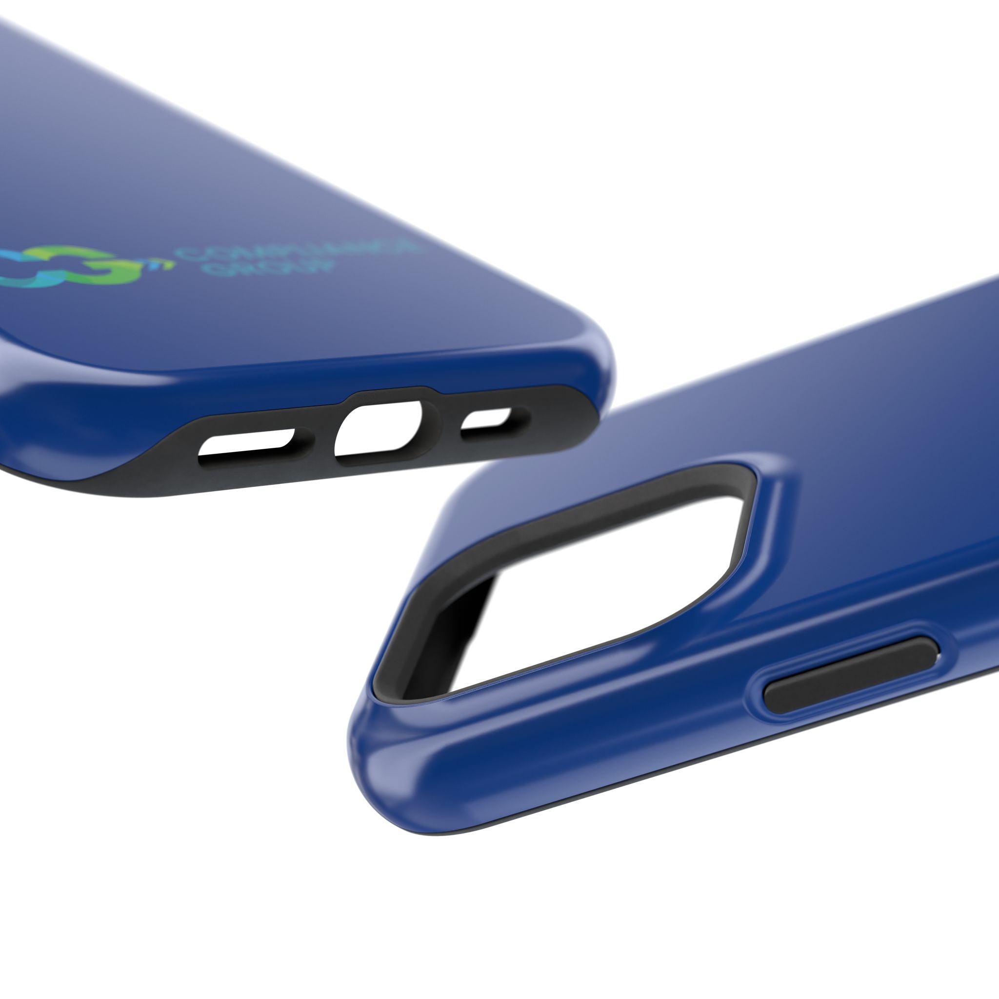 Impact-Resistant Phone Case — Navy with Compliance Group Logo