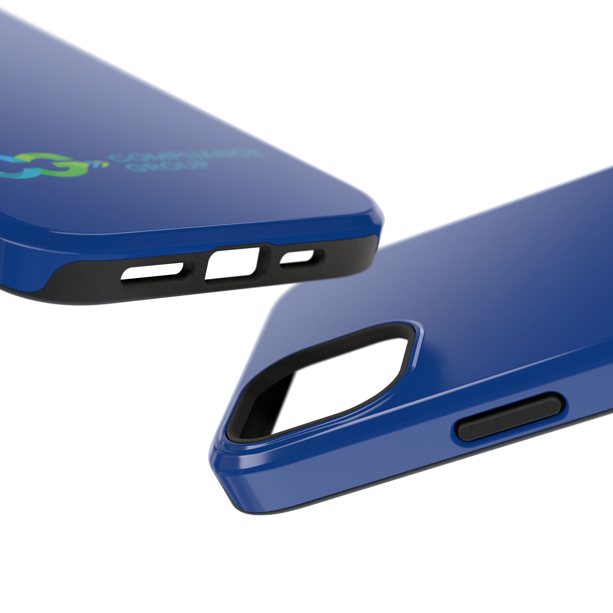 Impact-Resistant Phone Case — Navy with Compliance Group Logo